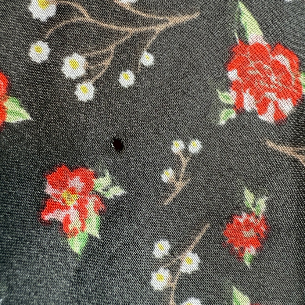 Knit Riot‎ black and red floral Maxi A-Line Skirt with waistband size L - Picture 8 of 8